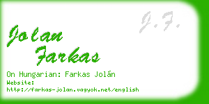 jolan farkas business card